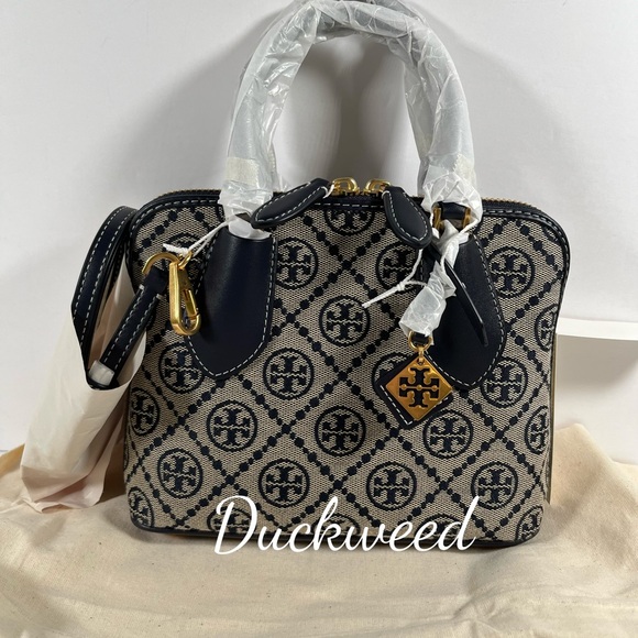Tory Burch MINI T MONOGRAM JACQUARD SWING SATCHEL NWT - Picture 1 of 8